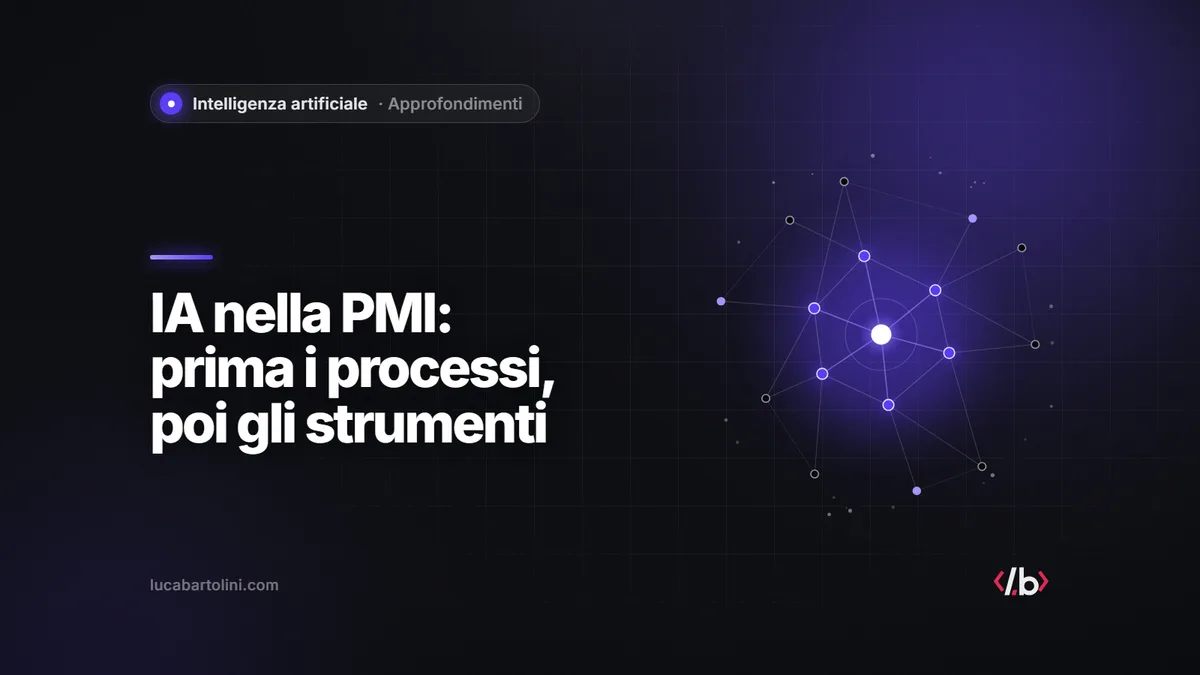 Da dove partire con l’intelligenza artificiale in una PMI: prima i processi
