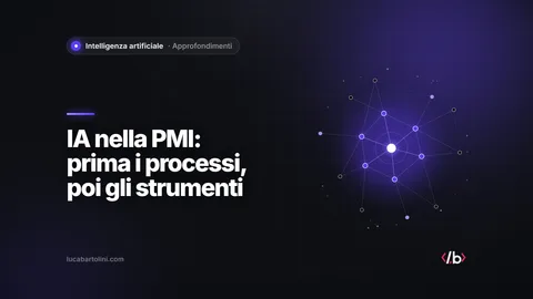 Da dove partire con l’intelligenza artificiale in una PMI: prima i processi